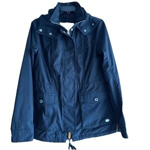 Abercrombie & Fitch Women's Med Black‎ Nylon Parka Wind Water Resistant Jacket